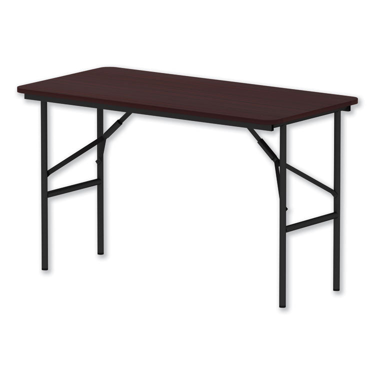 Alera® Wood Folding Table, Rectangular, 48w x 23.88d x 29h, Mahogany (ALEFT724824MY)