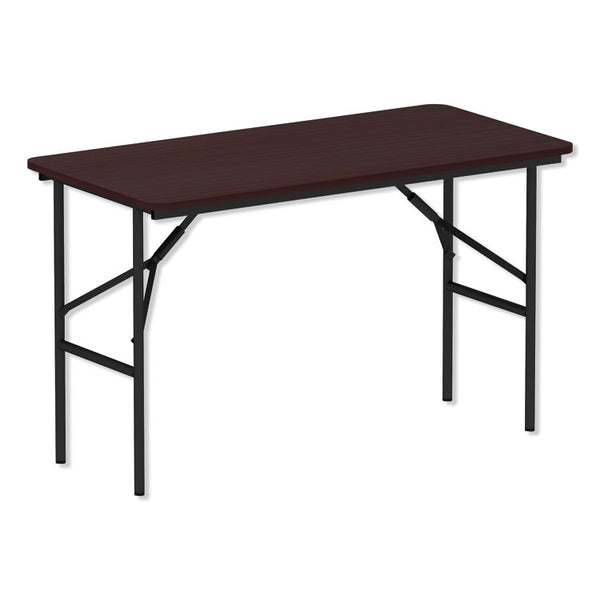 Alera® Wood Folding Table, Rectangular, 48w x 23.88d x 29h, Mahogany (ALEFT724824MY)