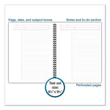 Cambridge® Wirebound Guided Action Planner Notebook, 1-Subject, Project-Management Format, Dark Gray Cover, (80) 9.5 x 7.5 Sheets (MEA06122) Each