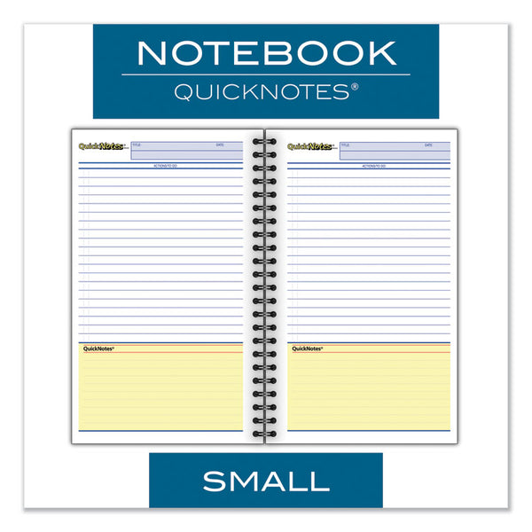 Cambridge® Wirebound Guided QuickNotes Notebook, 1-Subject, List-Management Format, Dark Gray Cover, (80) 8 x 5 Sheets (MEA06096) Each