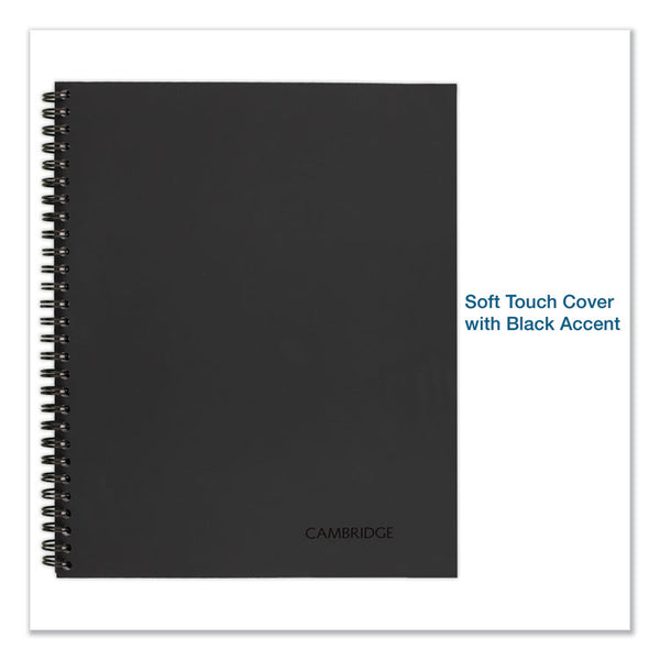 Cambridge® Wirebound Guided Meeting Notes Notebook, 1-Subject, Meeting-Minutes/Notes Format, Dark Gray Cover, (80) 11 x 8.25 Sheets (MEA06132) Each