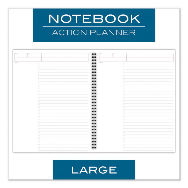 Cambridge® Wirebound Guided Action Planner Notebook, 1-Subject, Project-Management Format, Dark Gray Cover, (80) 11 x 8.5 Sheets (MEA06064) Each