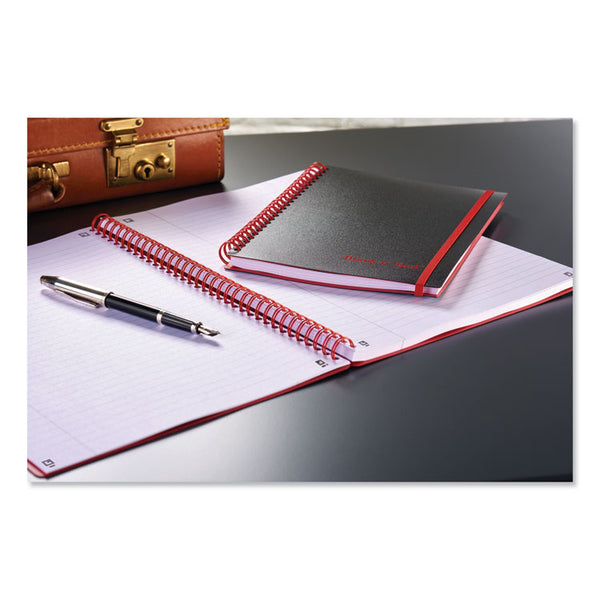 Black n' Red™ Flexible Cover Twinwire Notebooks, SCRIBZEE Compatible, 1-Subject, Wide/Legal Rule, Black Cover, (70) 11.75 x 8.25 Sheets (JDKE67008) Each