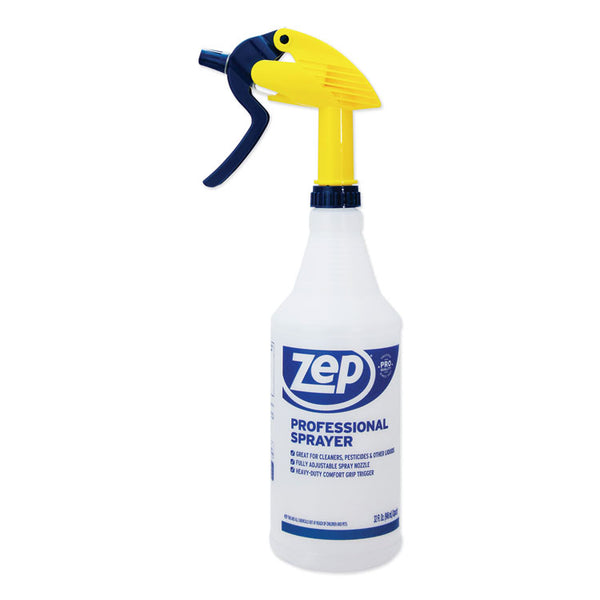 Zep Commercial® Professional Spray Bottle, 32 oz, Blue/Gold/Clear, 36/Carton (ZPEHDPRO36CT)