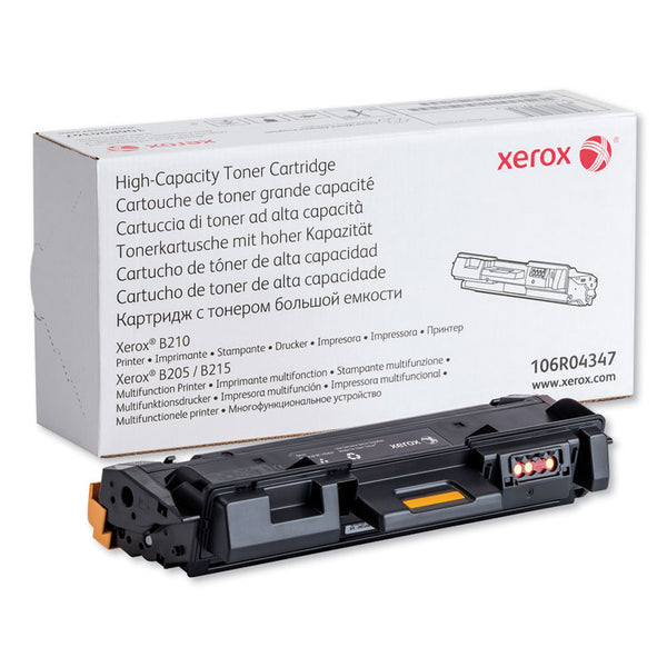 Xerox® 106R04347 High-Yield Toner, 3,000 Page-Yield, Black (XER106R04347)