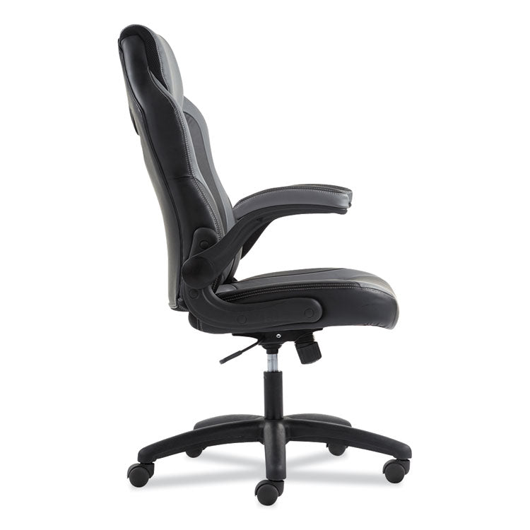 Sadie™ 9-One-One High-Back Racing Style Chair with Flip-Up Arms, Supports Up to 225 lb, Black Seat, Gray Back, Black Base (BSXVST911) Each