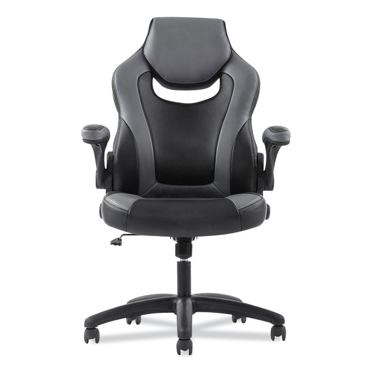 Sadie™ 9-One-One High-Back Racing Style Chair with Flip-Up Arms, Supports Up to 225 lb, Black Seat, Gray Back, Black Base (BSXVST911) Each