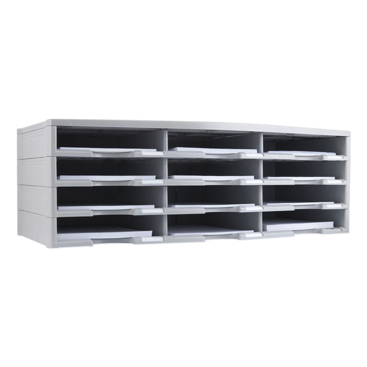 Storex Storex Literature Organizer, 12 Compartments, 10.63 x 13.3 x 31.4, Gray (STX61601U01C) Each