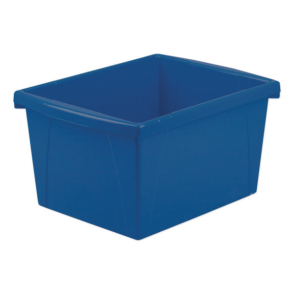 Storex Storage Bins, 4 gal, 10 x 12.63 x 7.75, Randomly Assorted Colors (STX61514U06C) Each