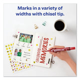 Avery® MARKS A LOT Large Desk-Style Permanent Marker, Broad Chisel Tip, Red, Dozen (8887) (AVE08887)