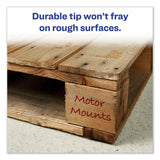 Avery® MARKS A LOT Regular Desk-Style Permanent Marker, Broad Chisel Tip, Red, Dozen (7887) (AVE07887) Box of 12
