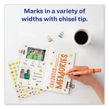 Avery® MARKS A LOT Large Desk-Style Permanent Marker, Broad Chisel Tip, Orange, Dozen (8883) (AVE08883)