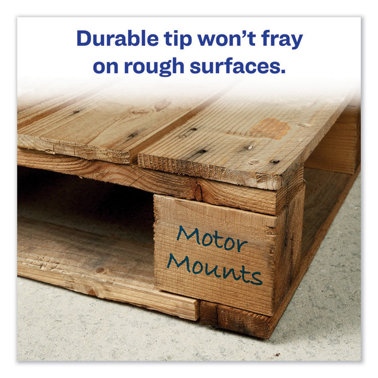 Avery® MARKS A LOT Regular Desk-Style Permanent Marker, Broad Chisel Tip, Green, Dozen (7885) (AVE07885) Box of 12