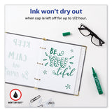 Avery® MARKS A LOT Regular Desk-Style Permanent Marker, Broad Chisel Tip, Green, Dozen (7885) (AVE07885) Box of 12