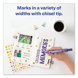 Avery® MARKS A LOT Large Desk-Style Permanent Marker, Broad Chisel Tip, Purple, Dozen (8884) (AVE08884)