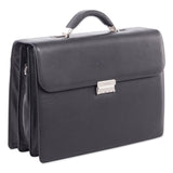 Swiss Mobility Milestone Briefcase, Fits Devices Up to 15.6", Leather, 5 x 5 x 12, Black (SWZ49545801SM) Each