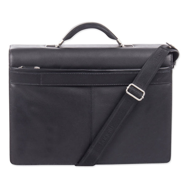 Swiss Mobility Milestone Briefcase, Fits Devices Up to 15.6", Leather, 5 x 5 x 12, Black (SWZ49545801SM) Each
