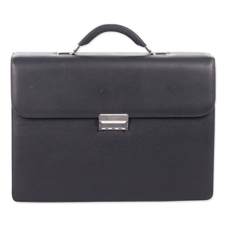 Swiss Mobility Milestone Briefcase, Fits Devices Up to 15.6", Leather, 5 x 5 x 12, Black (SWZ49545801SM) Each