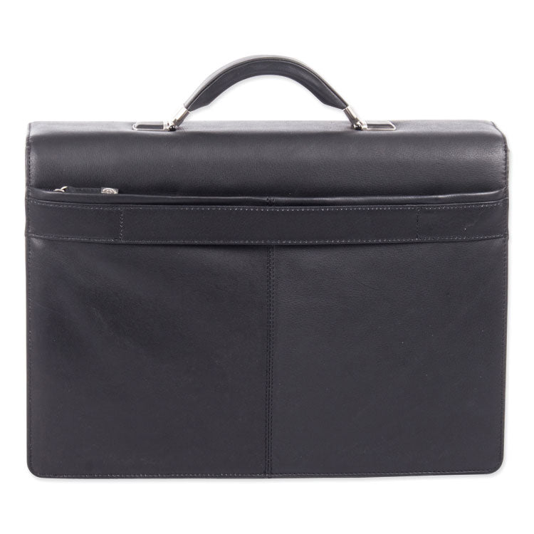 Swiss Mobility Milestone Briefcase, Fits Devices Up to 15.6", Leather, 5 x 5 x 12, Black (SWZ49545801SM) Each