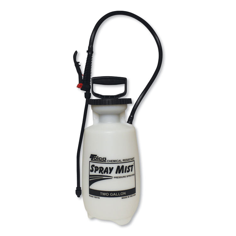 TOLCO® Chemical Resistant Tank Sprayer, 2 gal, 0.63" x 28" Hose, White (TOC150012)