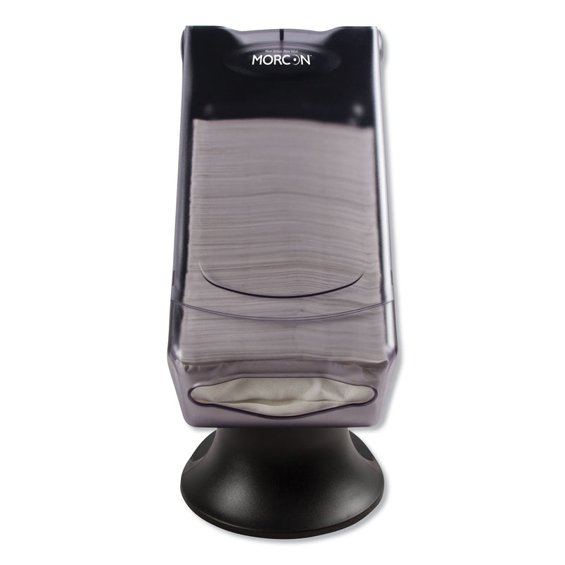 Morcon Tissue Valay Tower Napkin Dispenser, 8 x 17.25 x 13, Transparent Black (MORNT555) Each