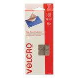 VELCRO® Brand Sticky-Back Fasteners, Removable Adhesive, 0.63" dia, Clear, 75/Pack (VEK91302) Each