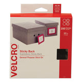 VELCRO® Brand Sticky-Back Fasteners, Removable Adhesive, 0.75" dia, Black, 200/Box (VEK91823) Box of 200