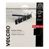 VELCRO® Brand Heavy-Duty Fasteners, Extreme Outdoor Performance, 1" x 10 ft, Black (VEK91843) 1 Roll