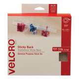 VELCRO® Brand Sticky-Back Fasteners, Removable Adhesive, 0.75" x 30 ft, White (VEK91138) Each