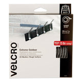 VELCRO® Brand Heavy-Duty Fasteners, Extreme Outdoor Performance, 1" x 10 ft, Titanium (VEK91365) 1 Roll