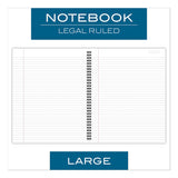 Cambridge® Wirebound Business Notebook, 1-Subject, Wide/Legal Rule, Black Linen Cover, (80) 11 x 8.5 Sheets (MEA06062) Each