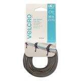 VELCRO® Brand ONE-WRAP Pre-Cut Thin Ties, 0.5" x 15", Black/Gray, 30/Pack (VEK94257) Each