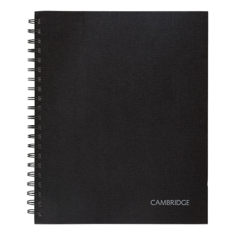 Cambridge® Limited Hardbound Notebook with Pocket, 1-Subject, Wide/Legal Rule, Black Cover, (96) 11 x 8.5 Sheets (MEA06100) Each