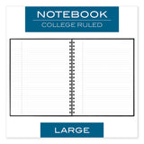 Cambridge® Limited Hardbound Notebook with Pocket, 1-Subject, Wide/Legal Rule, Black Cover, (96) 11 x 8.5 Sheets (MEA06100) Each