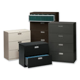 HON® Brigade 600 Series Lateral File, 4 Legal/Letter-Size File Drawers, 1 Roll-Out File Shelf, Putty, 36" x 18" x 64.25" (HON685LL)