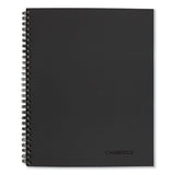 Cambridge® Wirebound Business Notebook, 1-Subject, Wide/Legal Rule, Black Linen Cover, (80) 9.5 x 6.63 Sheets (MEA06672) Each