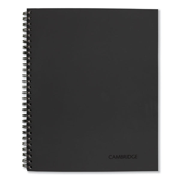 Cambridge® Wirebound Business Notebook, 1-Subject, Wide/Legal Rule, Black Linen Cover, (80) 9.5 x 6.63 Sheets (MEA06672) Each