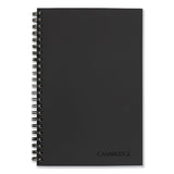 Cambridge® Wirebound Business Notebook, 1-Subject, Wide/Legal Rule, Black Linen Cover, (80) 8 x 5 Sheets (MEA06074) Each