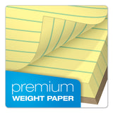 TOPS™ Docket Gold Ruled Perforated Pads, Wide/Legal Rule, 50 Canary-Yellow 8.5 x 11.75 Sheets, 12/Pack (TOP63950)