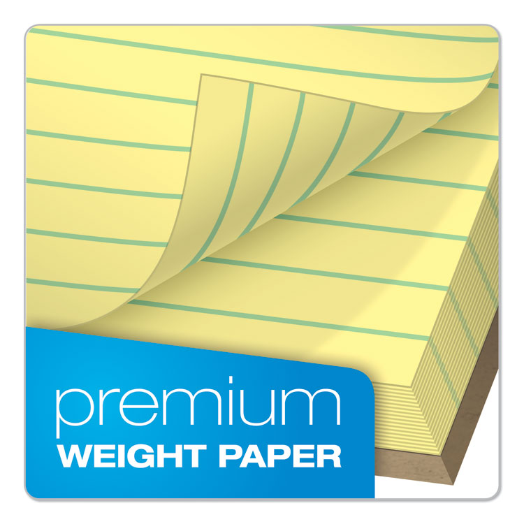 TOPS™ Docket Gold Ruled Perforated Pads, Wide/Legal Rule, 50 Canary-Yellow 8.5 x 11.75 Sheets, 12/Pack (TOP63950)