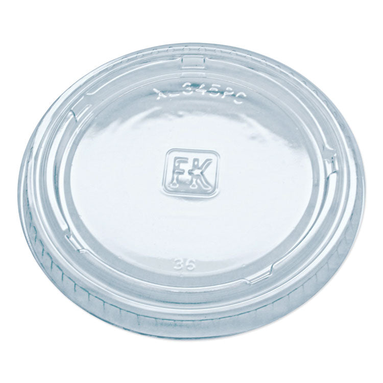 Fabri-Kal® Portion Cup Lids, Fits 3.25 oz to 5.5 oz Cups, Clear, 2,500/Carton (FABXL345PC) Case of 2500