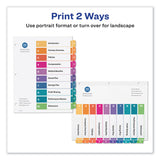 Avery® Customizable TOC Ready Index Multicolor Tab Dividers, 10-Tab, 1 to 10, 11 x 8.5, White, Traditional Color Tabs, 6 Sets (AVE11188)