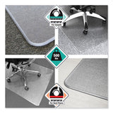 Floortex® Cleartex MegaMat Heavy-Duty Polycarbonate Mat for Hard Floor/All Carpet, 46 x 53, Clear (FLRECM121345ER) Each