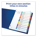 Avery® Customizable TOC Ready Index Multicolor Tab Dividers, 12-Tab, 1 to 12, 11 x 8.5, White, Contemporary Color Tabs, 1 Set (AVE11843) Set of 12