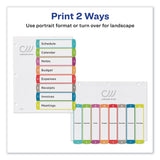 Avery® Customizable TOC Ready Index Multicolor Tab Dividers, 8-Tab, 1 to 8, 11 x 8.5, White, Contemporary Color Tabs, 1 Set (AVE11841)