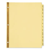 Avery® Preprinted Laminated Tab Dividers with Gold Reinforced Binding Edge, 12-Tab, Jan. to Dec., 11 x 8.5, Buff, 1 Set (AVE11307)