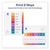 Avery® Customizable TOC Ready Index Multicolor Tab Dividers, Extra Wide Tabs, 8-Tab, 1 to 8, 11 x 9.25, White, 1 Set (AVE11163)