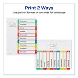 Avery® Customizable TOC Ready Index Multicolor Tab Dividers, 10-Tab, 1 to 10, 11 x 8.5, White, Contemporary Color Tabs, 1 Set (AVE11842) Set of 10