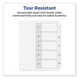 Avery® Customizable TOC Ready Index Black and White Dividers, 5-Tab, 1 to 5, 11 x 8.5, 1 Set (AVE11130)