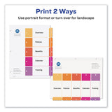 Avery® Customizable TOC Ready Index Multicolor Tab Dividers, Uncollated, 5-Tab, 1 to 5, 11 x 8.5, White, 24 Sets (AVE11167)